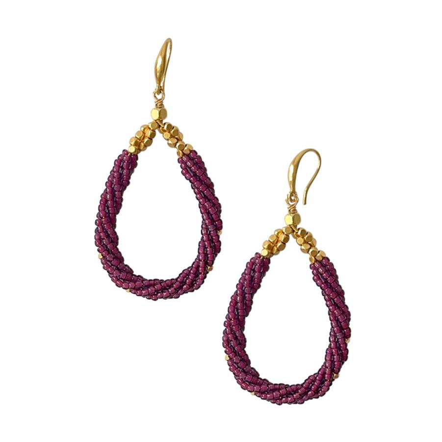 EARRING BOLLY MAROON