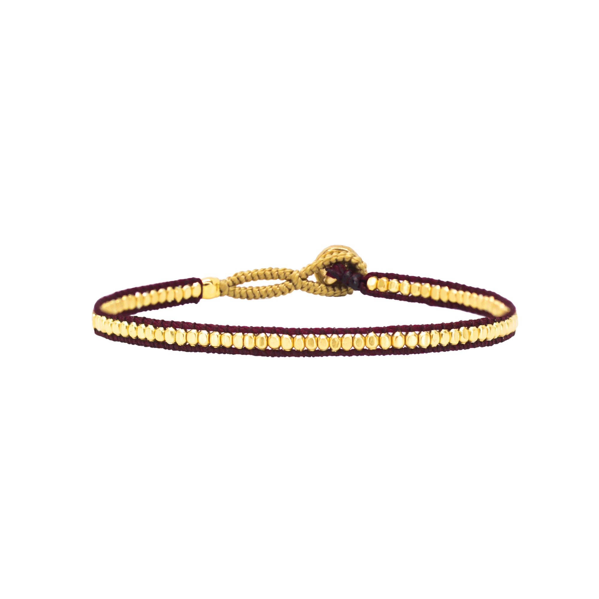 Jill Gold bracelet, minimalist Miyuki beads, 14K brass gold closure, adjustable, elegant and lightweight.