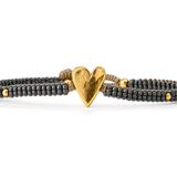 JILL HEART BRACELET - GUNMETAL