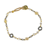 BRACELET LULU FLOWER - GUNMETAL