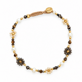 LULU FLOWER BRACELET - BROWN AMBER