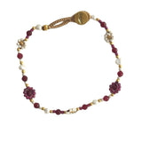 BRACELET LULU FLOWER - MAROON
