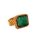 RING DANE - GREEN AGATE