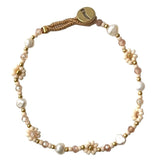LULU FLOWER BRACELET - ANTIQUE BEIGE