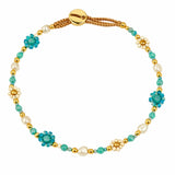 LULU FLOWER BRACELET - TEAL