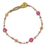 LULU FLOWER BRACELET - FUCHSIA