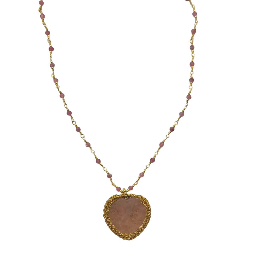 NECKLACE ROSE HEART