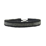 MEN BRACELET STRIPE - BLACK / GREY NO LEATHER