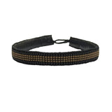 MEN BRACELET STRIPE - BRONZE / BLACK NO LEATHER