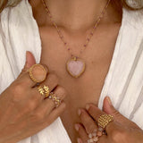 NECKLACE ROSE HEART