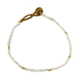 LULU STONE DOT BRACELET - PEARL