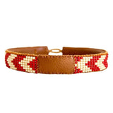 MEN BRACELET ARROW - RED / BONE