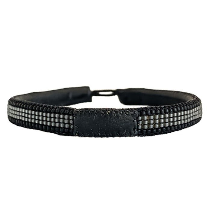 MEN BRACELET STRIPE BLACK / GREY