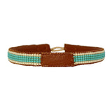 MEN BRACELET STRIPE - POOL BLUE / BONE