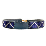 MEN BRACELET ZIG ZAG - NAVY / BONE