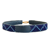 MEN BRACELET ZIG ZAG - NAVY / LIGHT BLUE