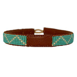 MEN BRACELET ZIG ZAG - POOL BLUE / BONE