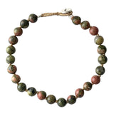 MEN BRACELET ROUND - UNAKITE