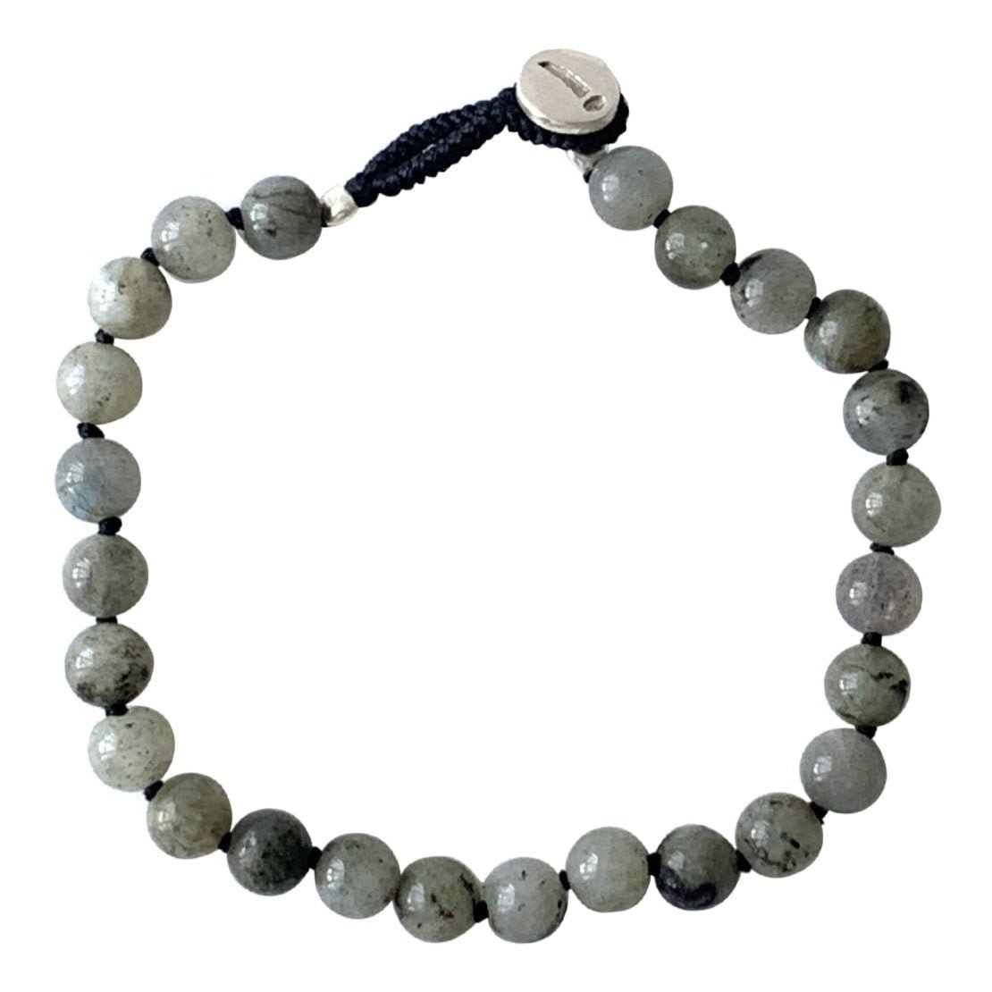 MEN BRACELET ROUND LABRADORITE