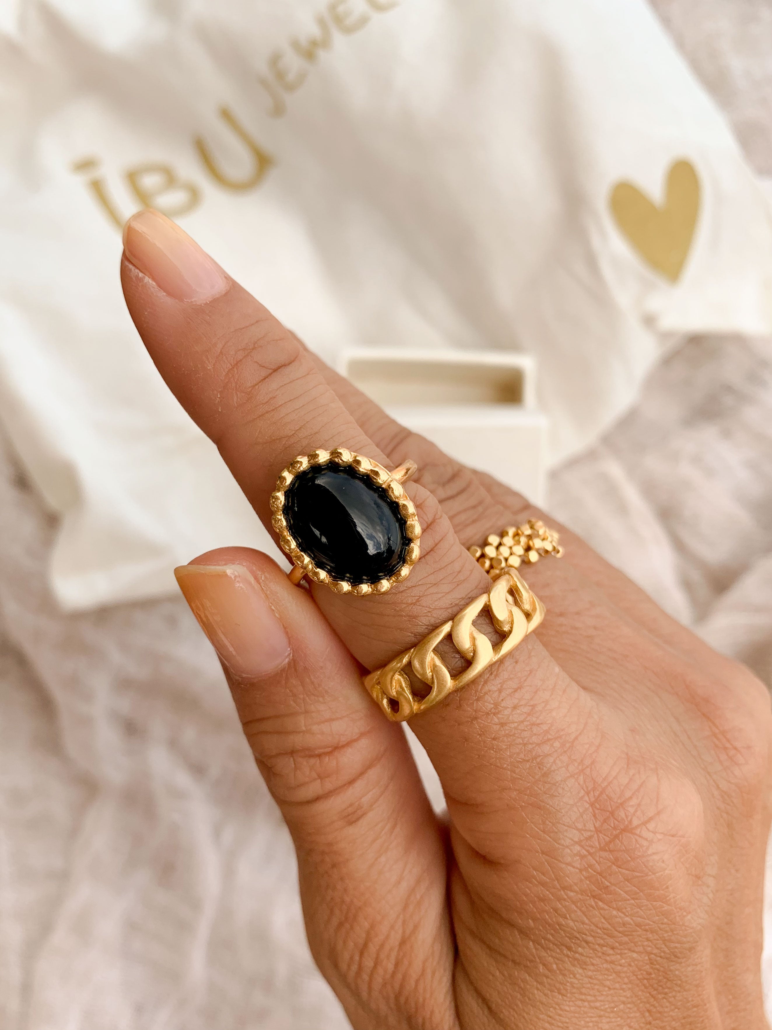 RING BELLE STONE ONYX