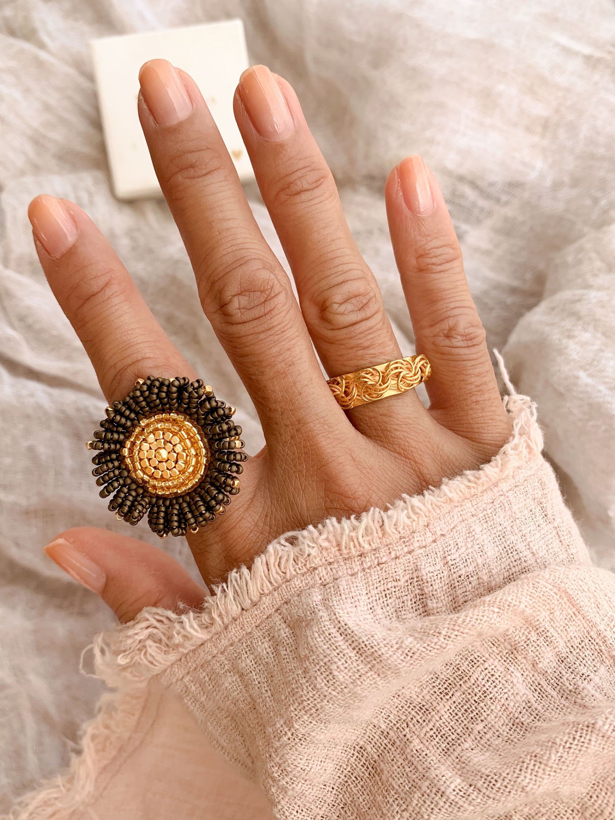 RING SUNFLOWER BRONZE