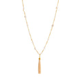 Elegant handmade long necklace with semi-precious stones AND PEARLS – NECKLACE LUNA