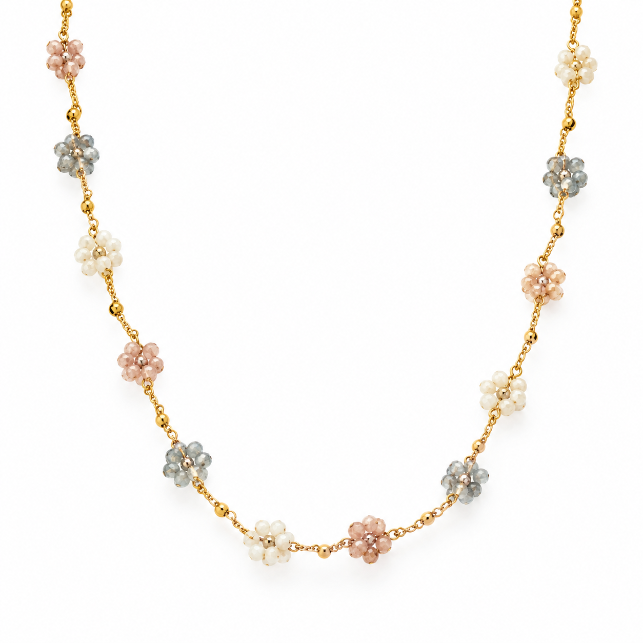 NECKLACE STONE FLOWER