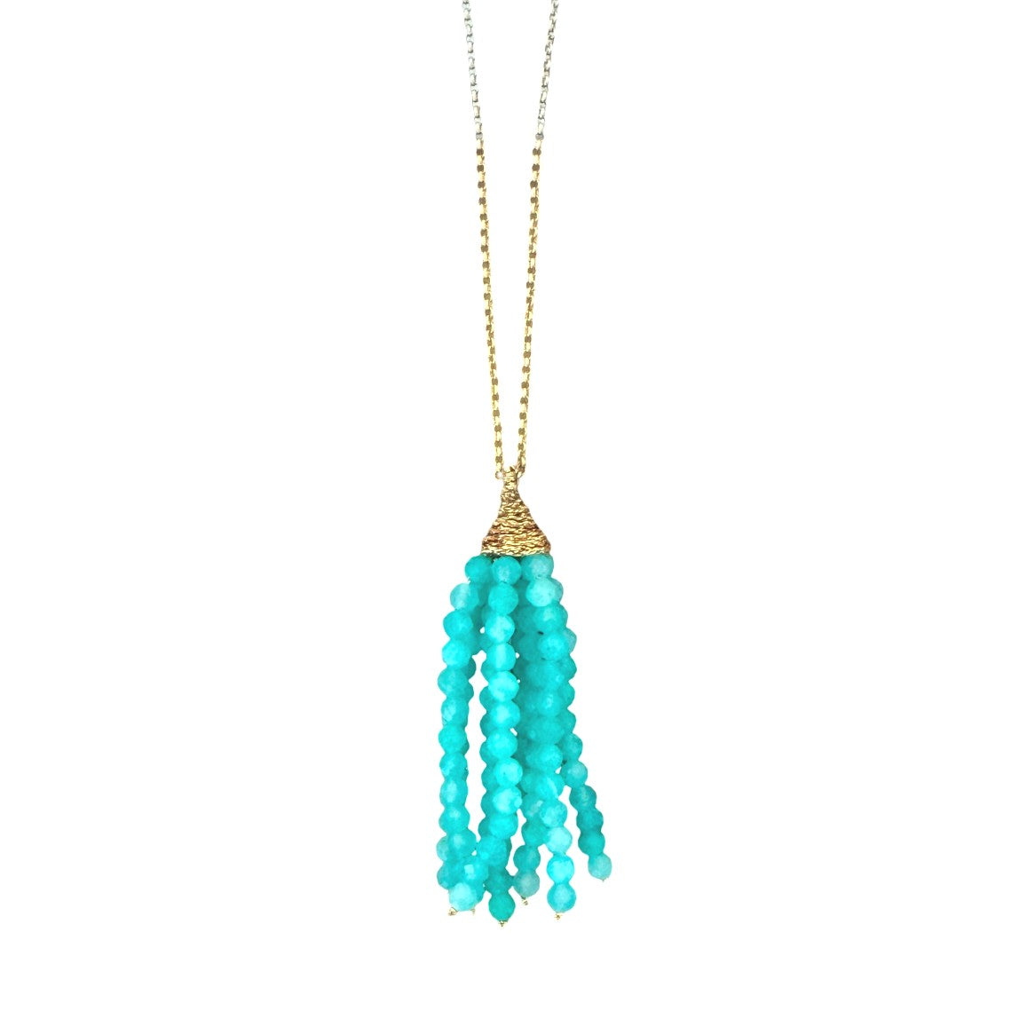 NECKLACE STONE TASSLE