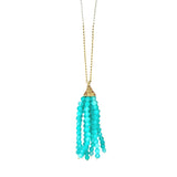 NECKLACE STONE TASSLE - AMAZONITE