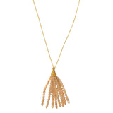 NECKLACE STONE TASSLE - SUNSTONE