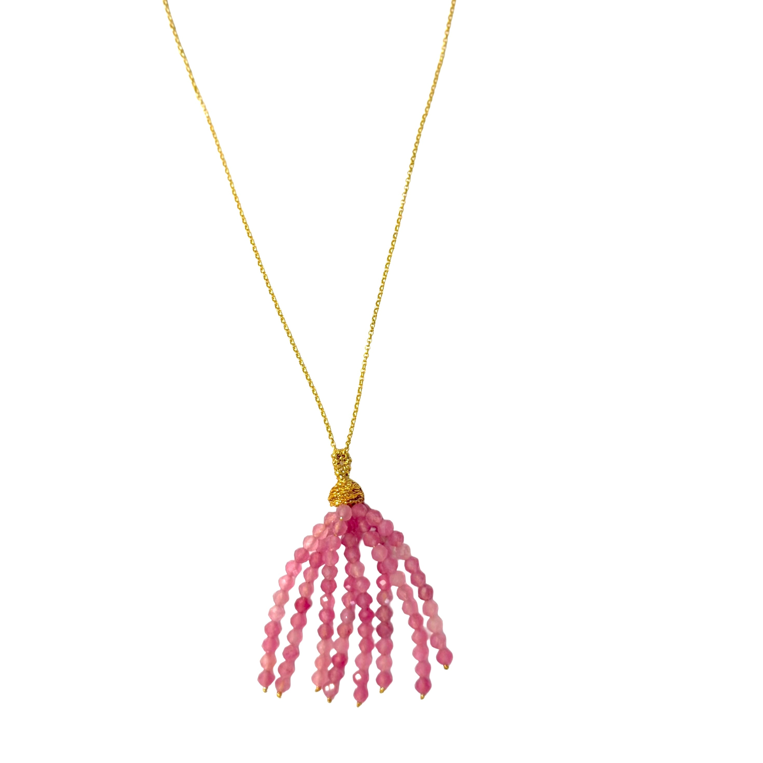 NECKLACE STONE TASSLE