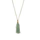 NECKLACE STONE TASSLE - AVENTURINE