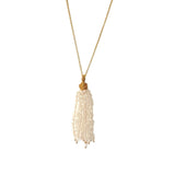 NECKLACE STONE TASSLE - CRYSTAL QUARTZ