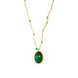 NECKLACE ARY - GREEN JADE