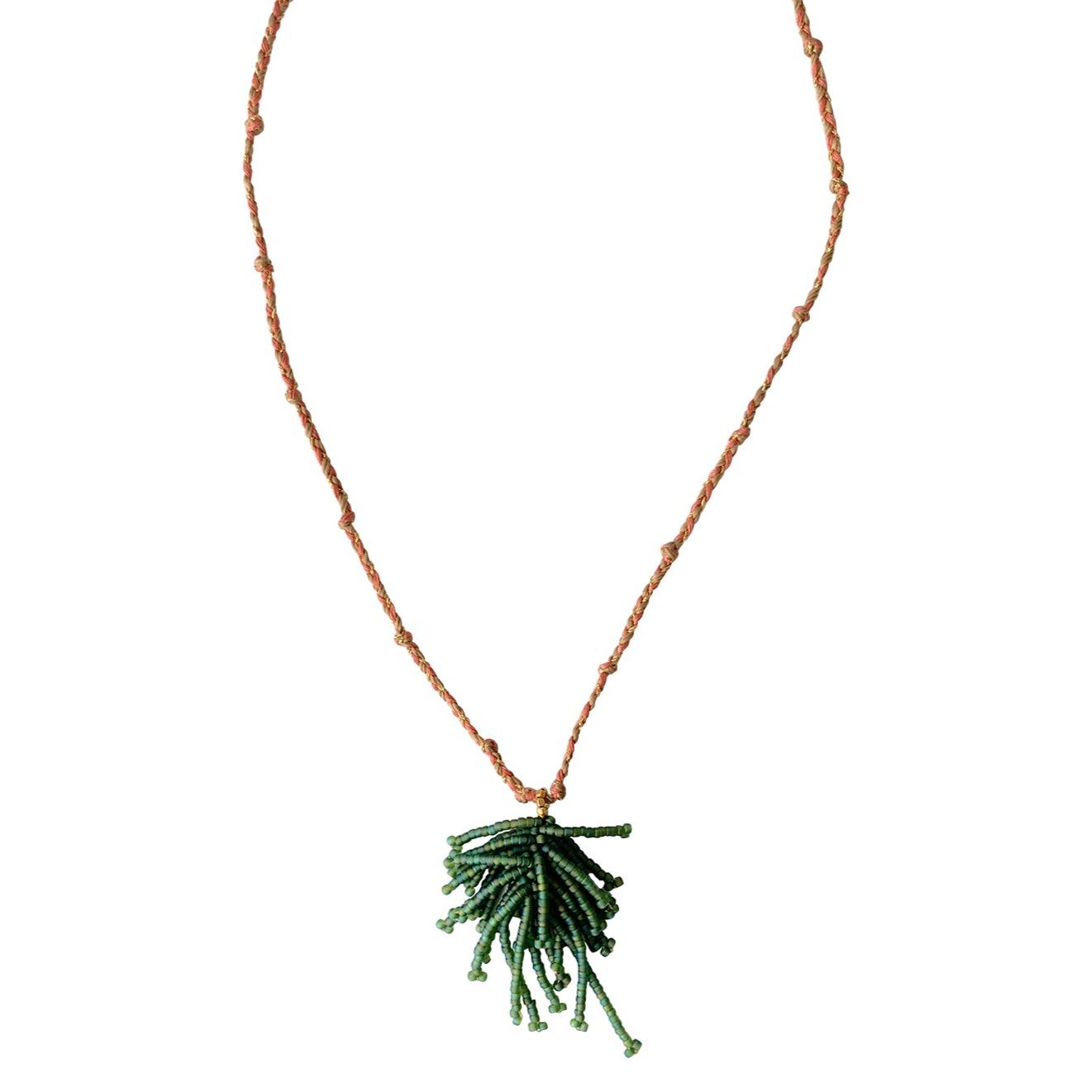 NECKLACE FLO BAMBOO GREEN