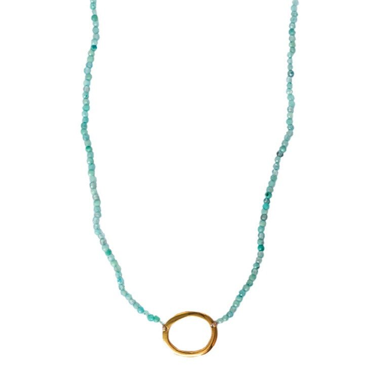 NECKLACE KELLY CIRCLE AMAZONITE