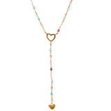 NECKLACE HEART DROP - MULTI