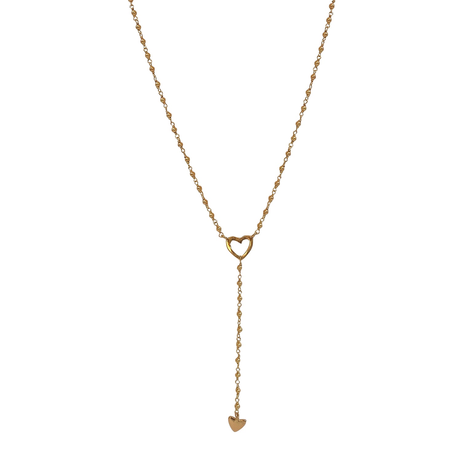 NECKLACE HEART DROP GOLD