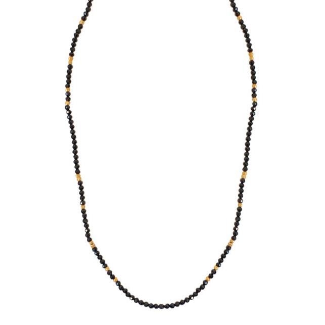 NECKLACE STONE DOT ONYX