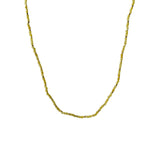 NECKLACE STONE DOT - YELLOW JADE