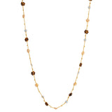 Necklace Stone Flower - BRAUN-BLAU MELIERT