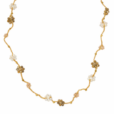 NECKLACE STONE FLOWER - MIX AMBER