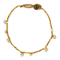 Peggy Pearl Tree bracelet with 14k gold-plated beads and freshwater pearls on adjustable band.