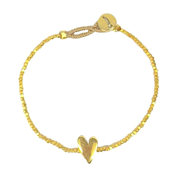 Gold bracelet with a small heart