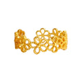 Gold-plated brass RING CARA with delicate flower pattern, versatile for both casual and formal wear.