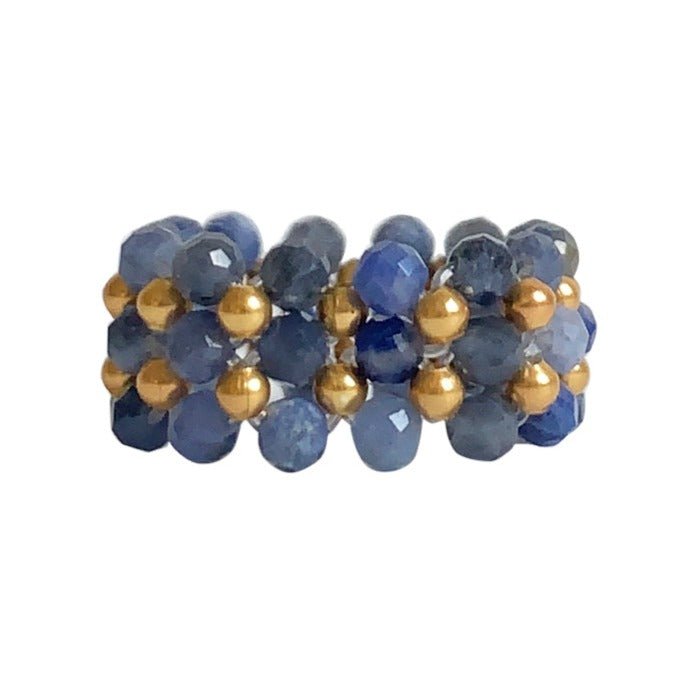 RING LACE STONE BLUE SODALITE