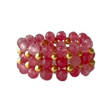 RING LACE STONE - CHERRY QUARTZ