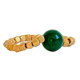 RING PEGGY - GREEN AGATE