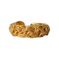 Elegant RING CESAR, 14K gold-plated brass, handcrafted with intricate detailing, adjustable size.