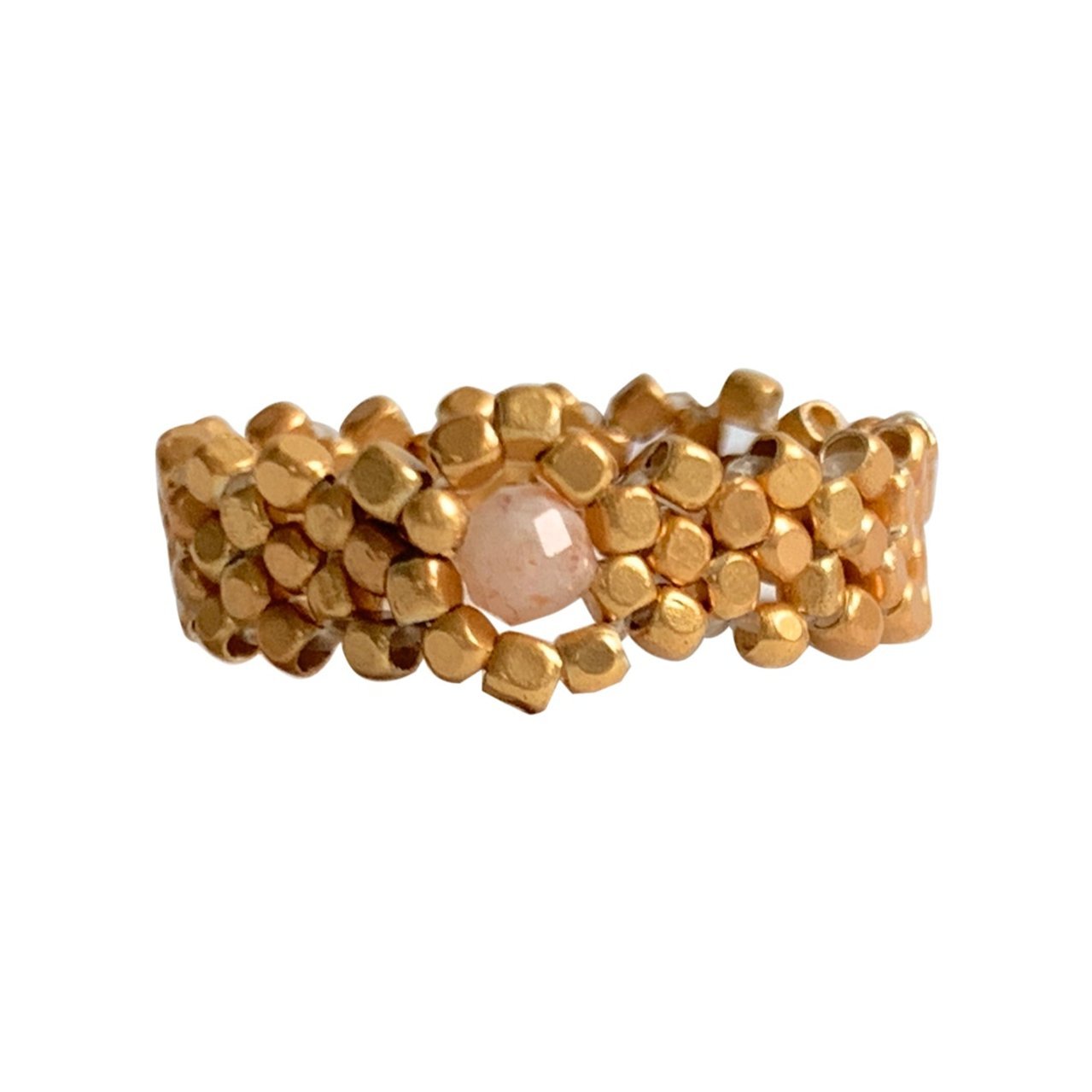 RING WOVEN STONE SUNSTONE